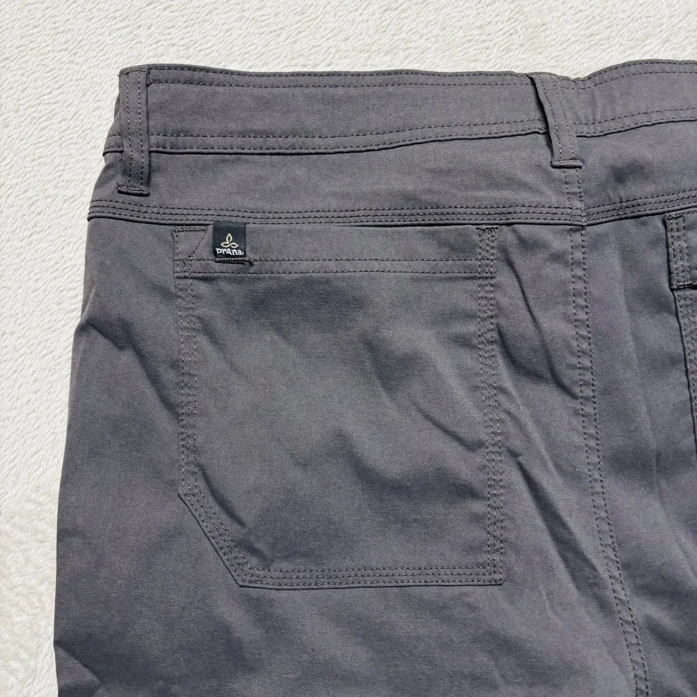 Prana Zion Pants Men's 38x30 Stretch Relaxed Fit Belted Cargo Grey‎ Straight Fit